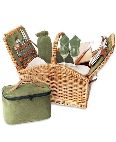 Picnic Time Somerset Red Picnic Basket