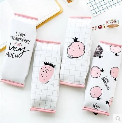 Pink fruits pencil case