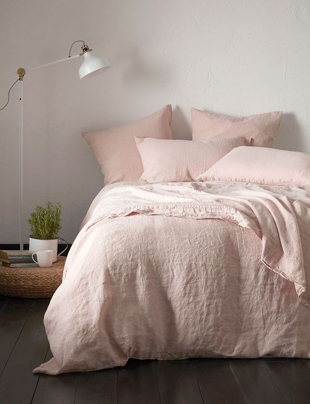Pink Linen Bedding