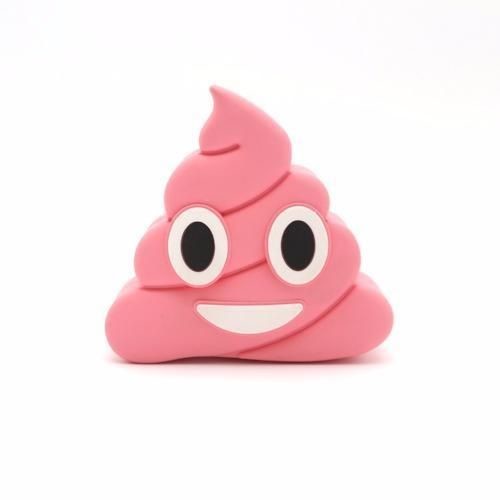 Pink Poop Emoji Portable Charger