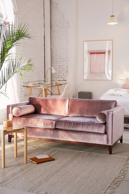 Piper Petite Velvet Sofa