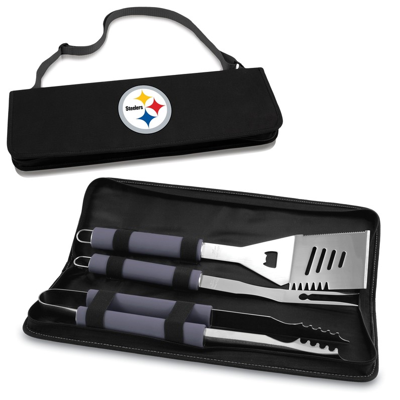 Pittsburgh Steelers Metro BBQ Tote & 3-Pc Tool Set