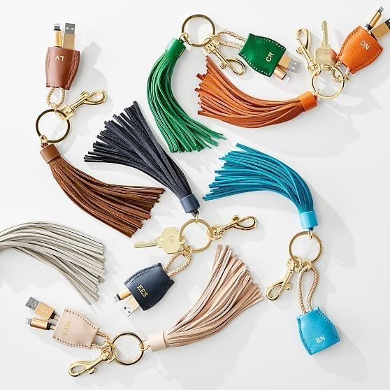 Power Up Lightning to USB Tassel Keychain