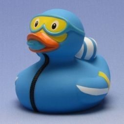 Quietscheente Taucher