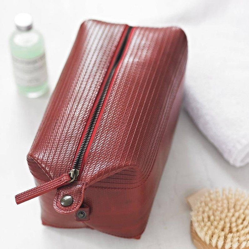 Reclaimed Fire Hose Wash Bag