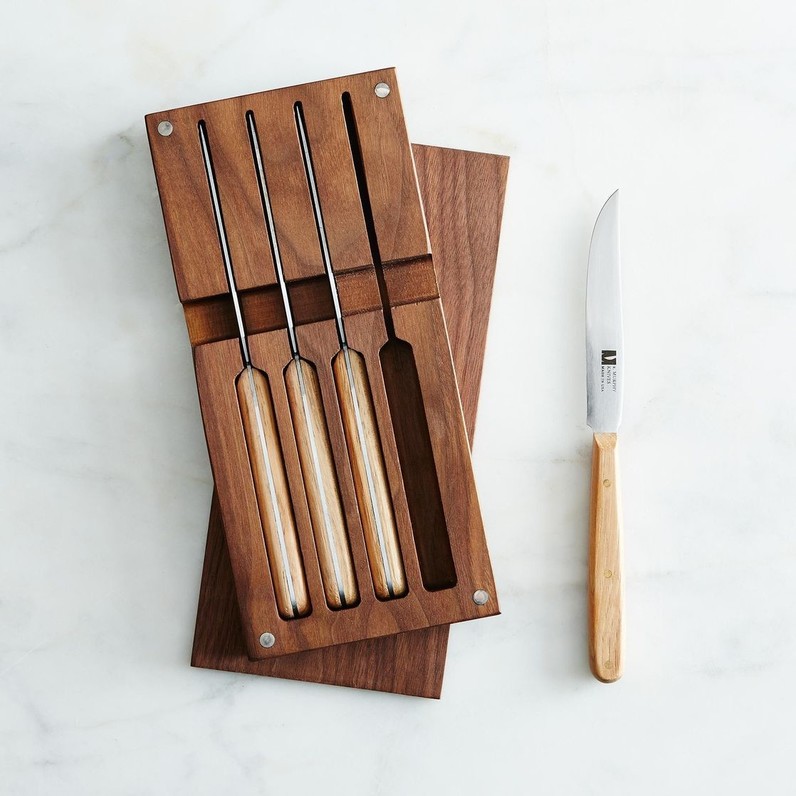 Reclaimed Wood Steak Knives, Set of 4