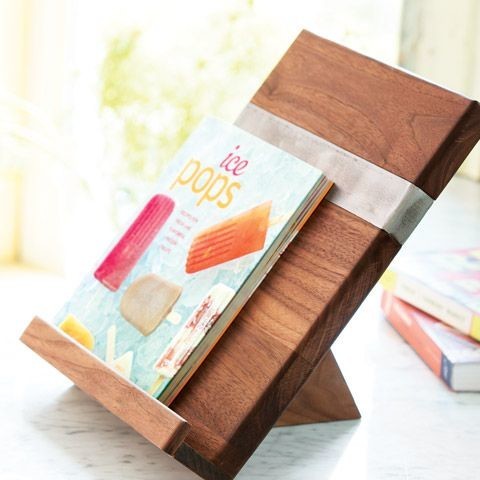 Recycled Elm Cookbook Stand