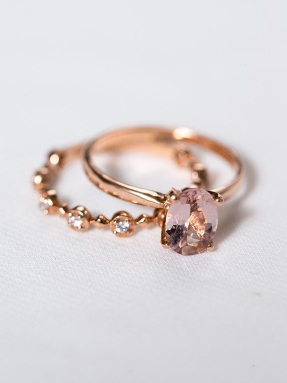 Rose Gold Morganite Engagement Ring
