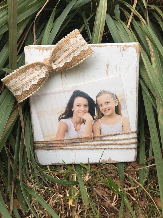 Rustic wood photo frame
