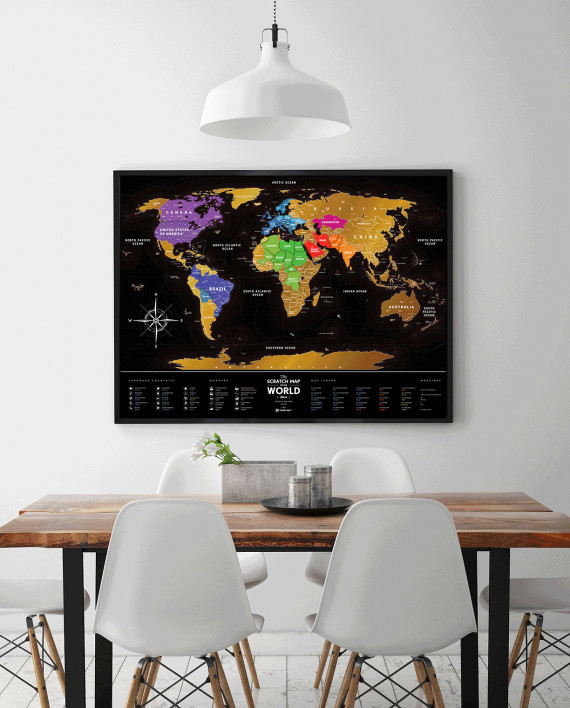 Scratch Map Black