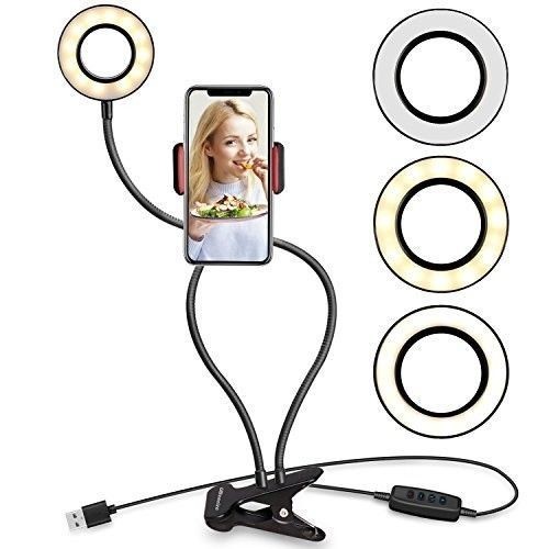 Selfie Ring Light with Cell Phone Holder Stand