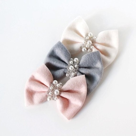 set of 3 felt bows