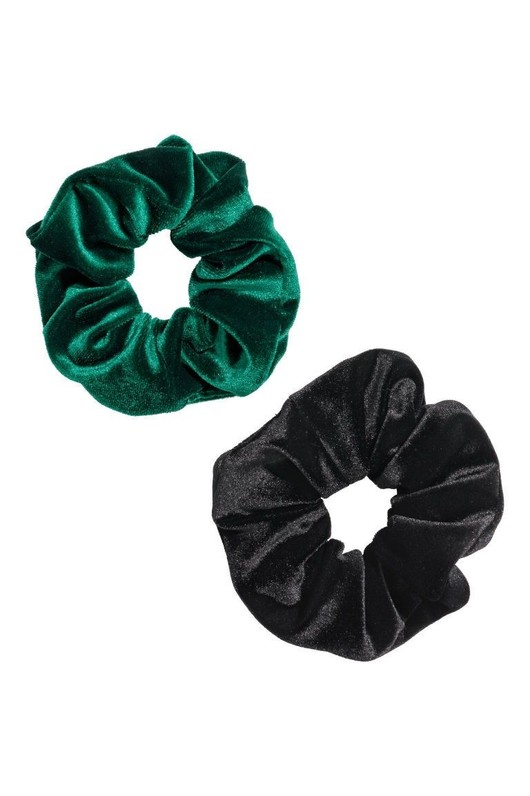 Set van 2 velours scrunchies