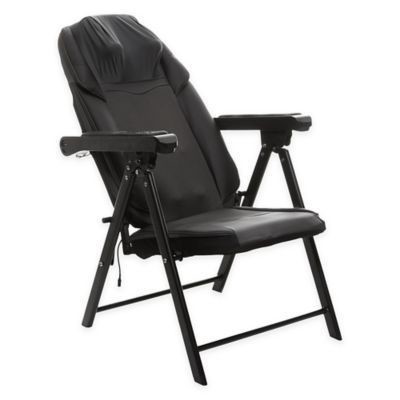 Sharper Image Shiatsu Massage Foldable Chair Black