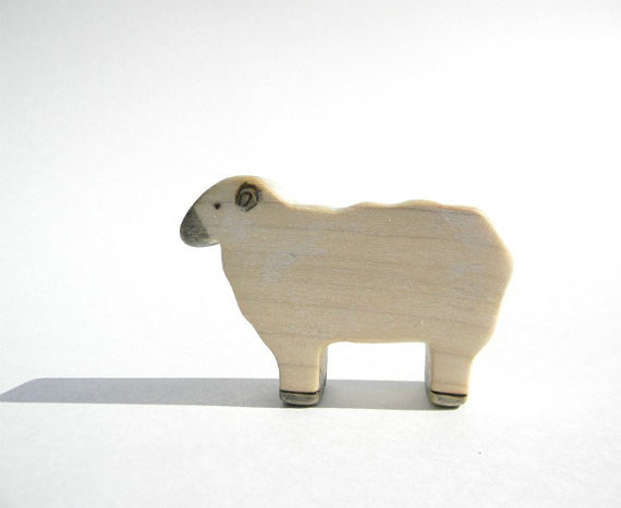 sheep wooden toy