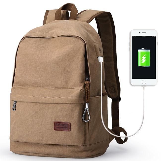 Simple Men`s Leisure School Bag