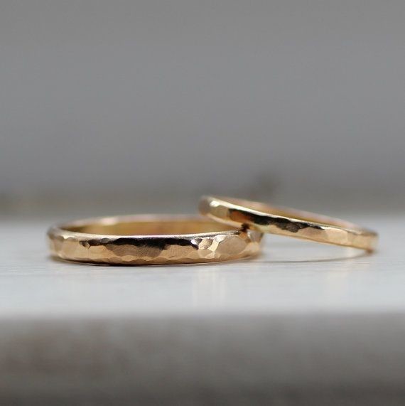 Simple Wedding Band Set