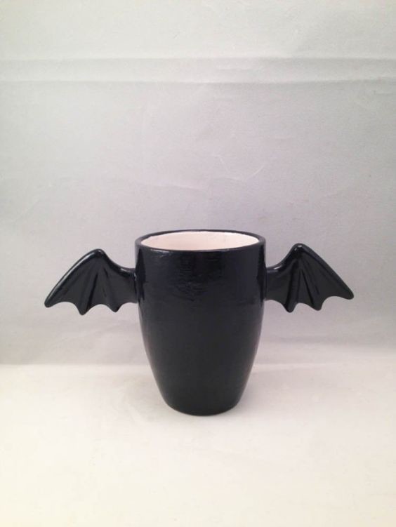 Small 8 ounce black bat cup
