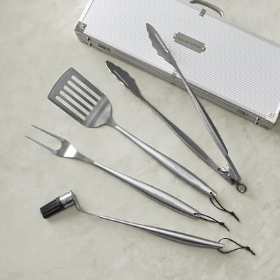 Stainless-Steel Handled 4-Piece BBQ Tool Set