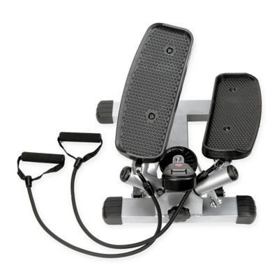Sunny Health & Fitness® Twist Stepper with Bands in Grey