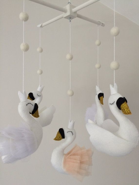 Swan Baby Mobile - Crib Mobile
