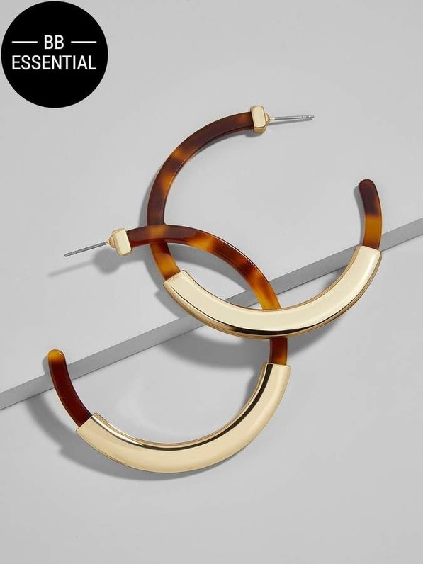 Tassiana Resin Hoop Earrings