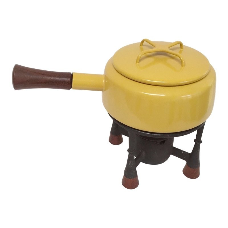 Teak Fondue Set