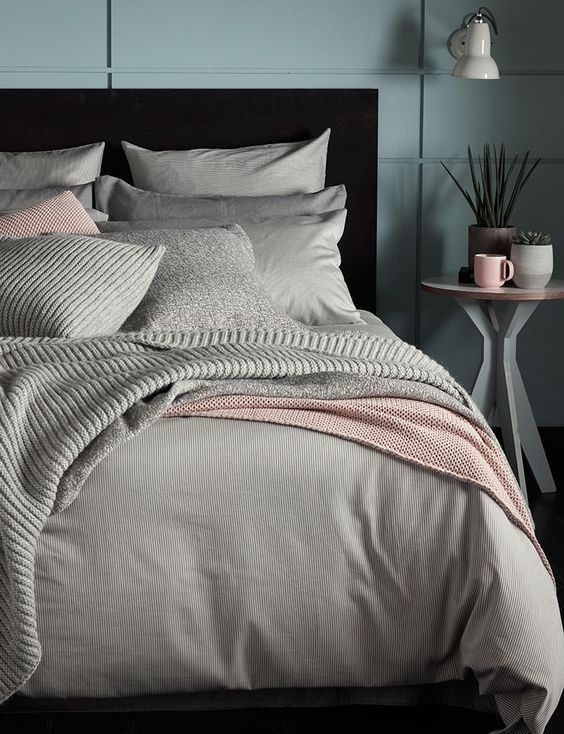 Tiny Stripe Graphite Grey Bed Linen