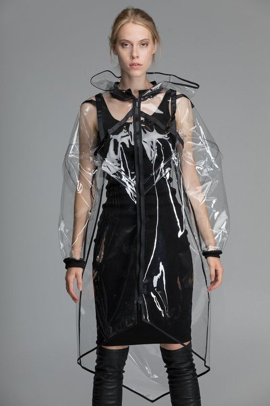 Transparent PVC raincoat