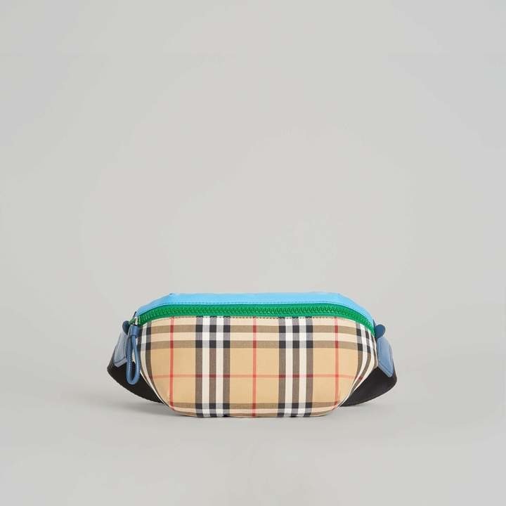 Tri-tone Nylon and Vintage Check Bum Bag