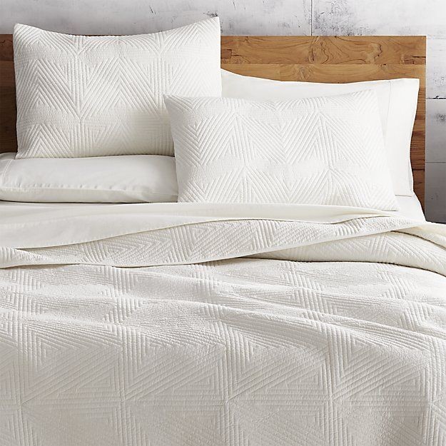 Triangle Ivory Coverlet King