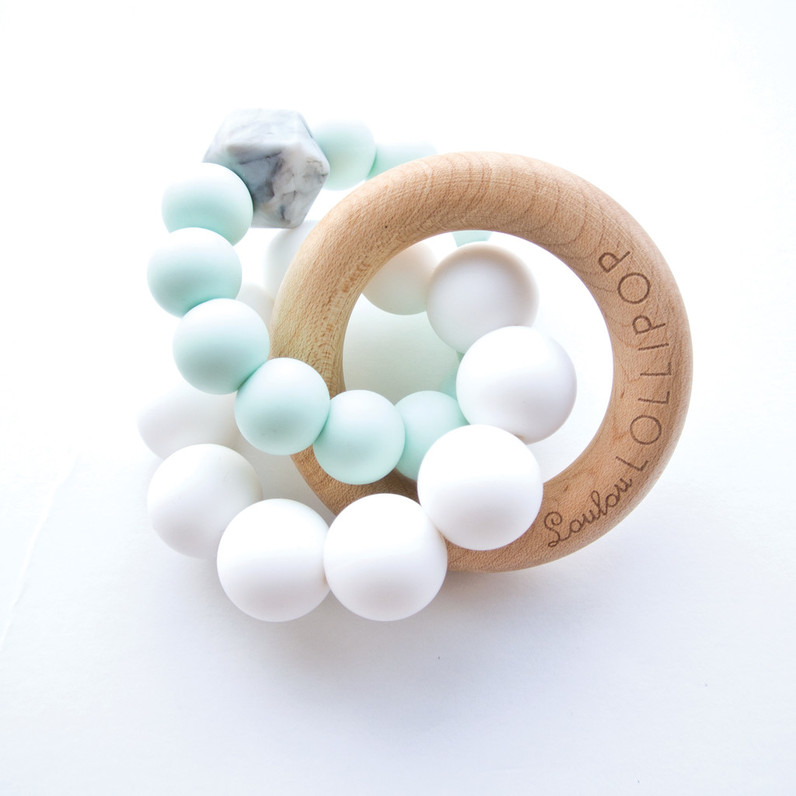 Trinity Silicone and Wood Teether (multiple colors)