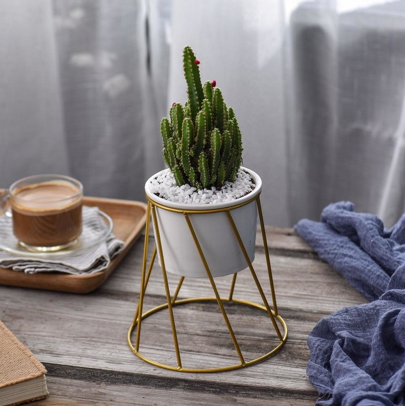 Twist Stand & Planter (Gold)