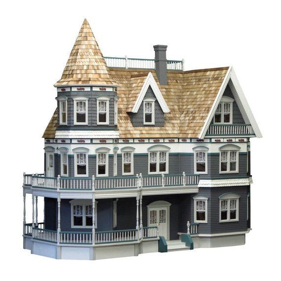 Unfinished Queen Anne Dollhouse Kit