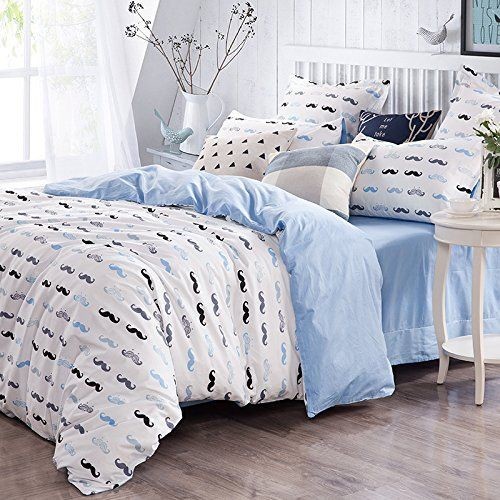 Unique Mustache Bed Set