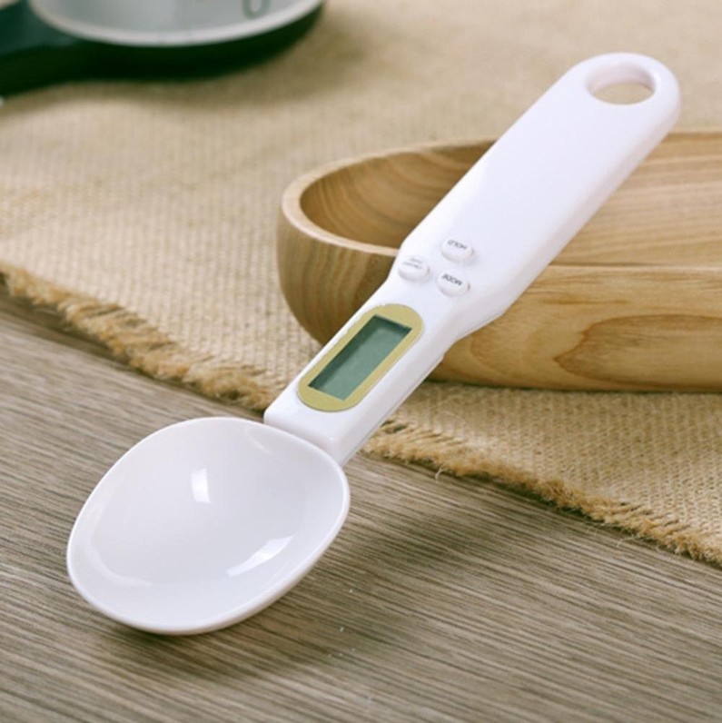 White Digital Measuring Spoons With Scale
