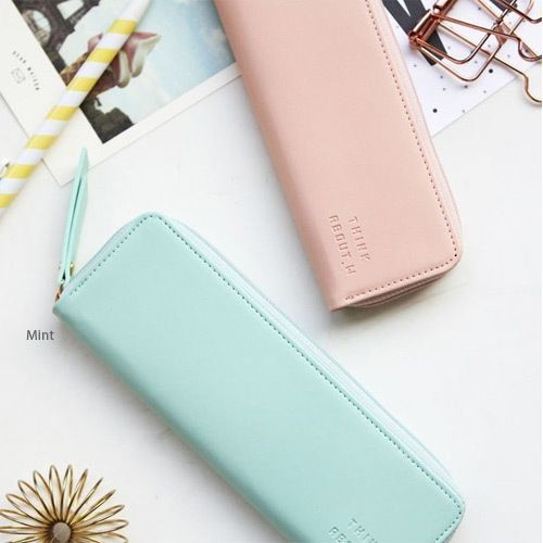 With Alice Think about w slim zipper pencil case