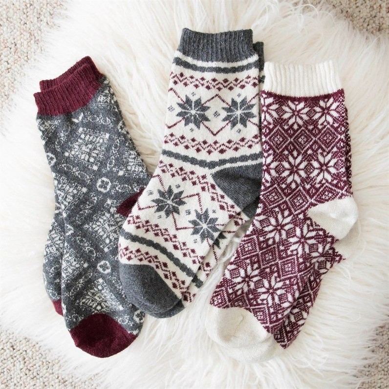 Women`s 3 Pair Pack Holiday Boot Socks