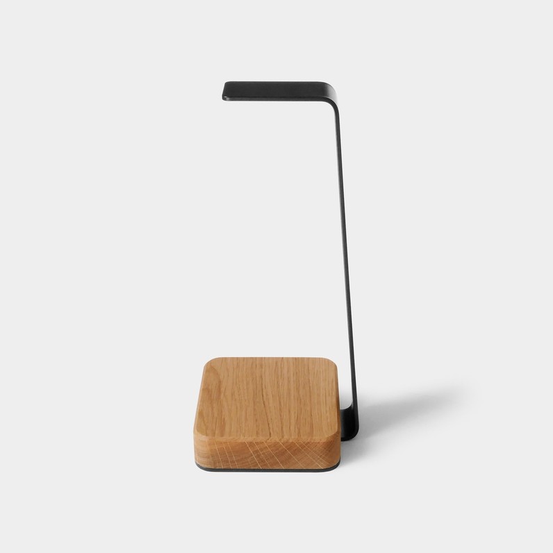 Wood and Steel Headset Stand