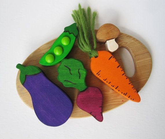 Wooden Vegetable Play food Waldorf