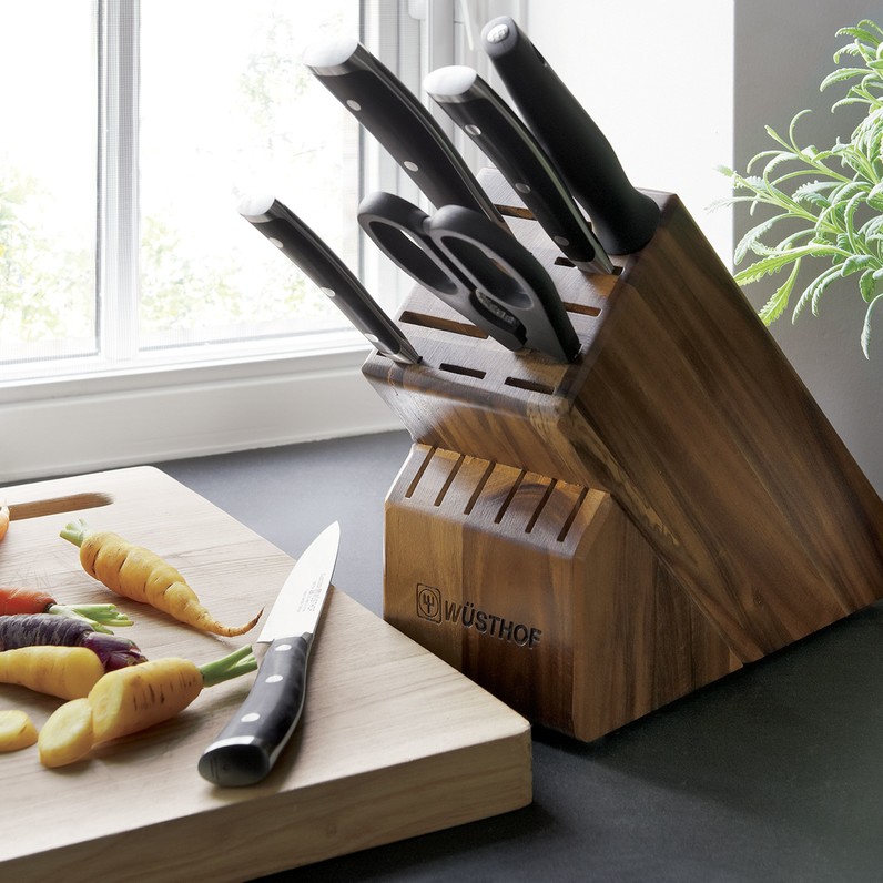Wüsthof Classic Ikon 7-Piece Acacia Knife Block Set