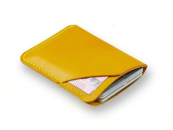 Yellow Mini Leather Wallet